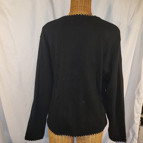 Lisa Ashley Originals Women's Black Blazer w/Gold Braid Trim - M - Picture 4 of 5